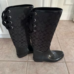 Coach lace rain boots-Rare